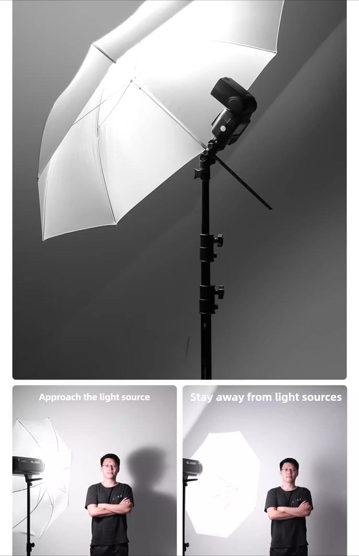 Photography Umbrella Diffuser - مظلة عاكسة للضوء للتصوير الفوتوغرافي مقاس