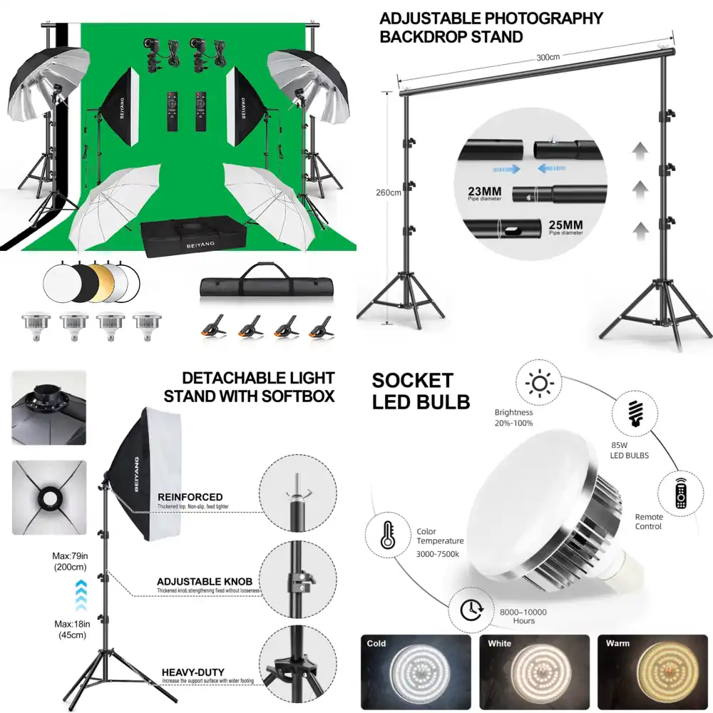 حامل خلفية تصوير قابل للتعديل  - مراجعة Backdrop Stand Kit وسعره