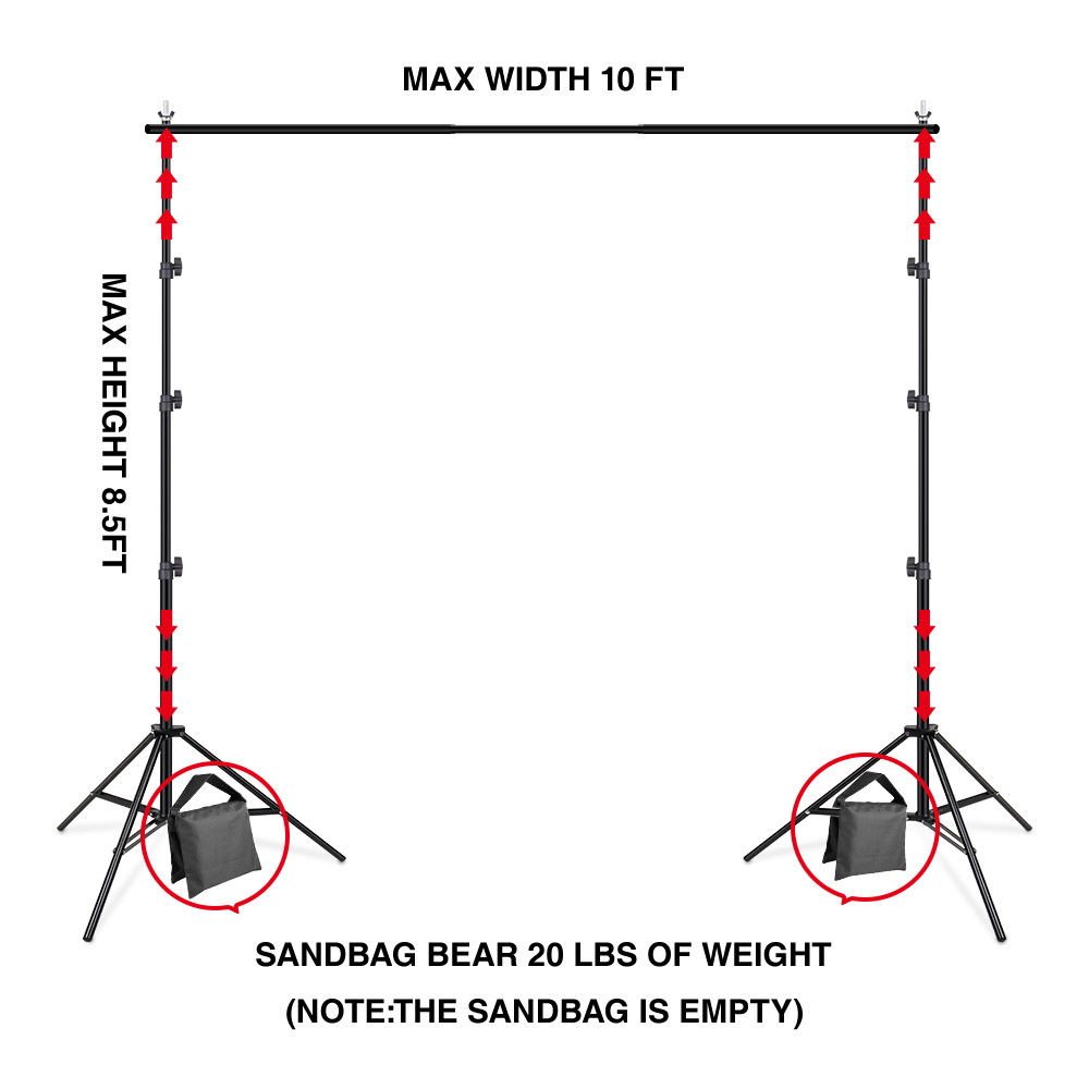 مجموعة نظام دعم الخلفية مع حقي - مراجعة Backdrop Stand Kit وسعره