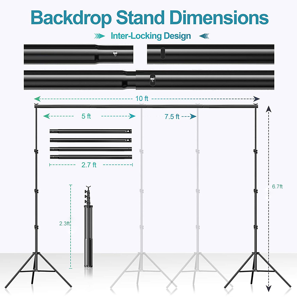 مجموعة معدات استوديو الصور الف - مراجعة Backdrop Stand Kit وسعره