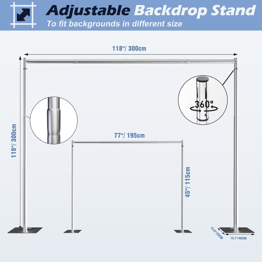 حامل خلفية قوي قابل للتعديل 10 - مراجعة Backdrop Stand Kit وسعره